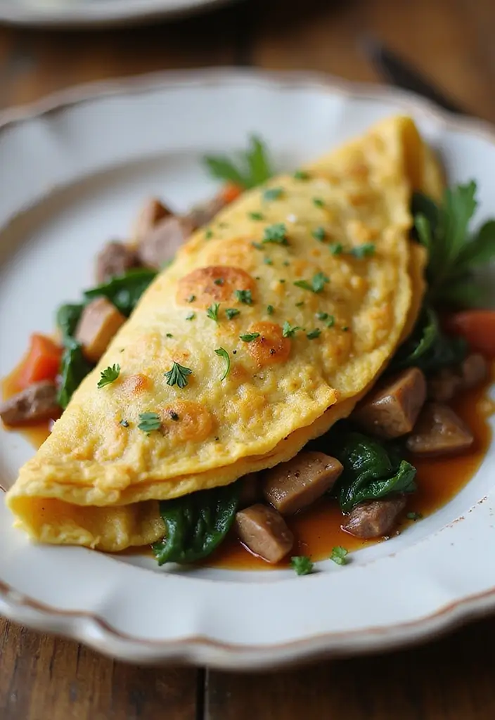 25 Easy Gluten Free Dairy Free Ground Beef Recipes For Dinner - 14. Beef and Spinach Omelette