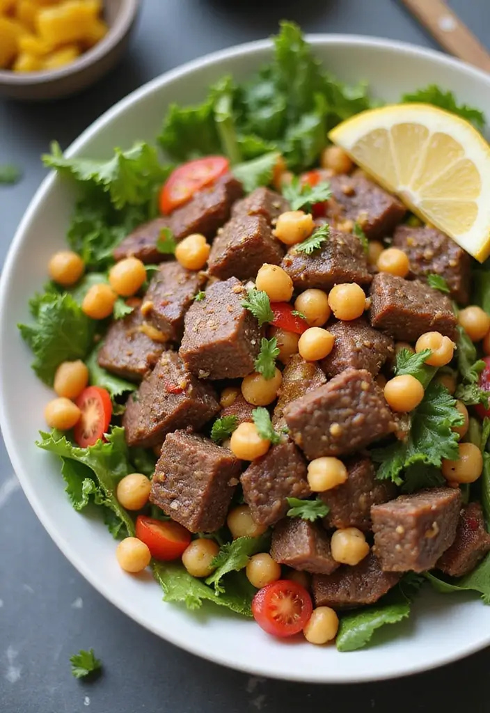 25 Easy Gluten Free Dairy Free Ground Beef Recipes For Dinner - 25. Beef and Chickpea Salad