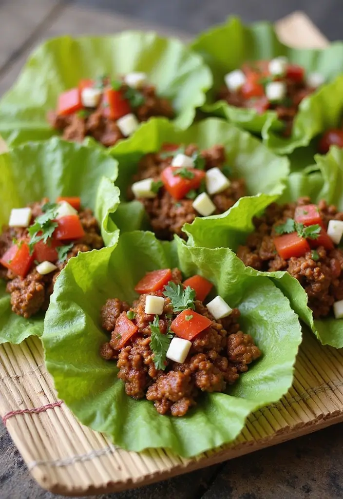 25 Easy Gluten Free Dairy Free Ground Beef Recipes For Dinner - 5. Spicy Beef Lettuce Wraps
