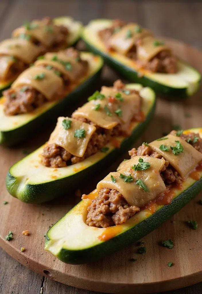 25 Easy Gluten Free Dairy Free Ground Beef Recipes For Dinner - 6. Beef Zucchini Boats