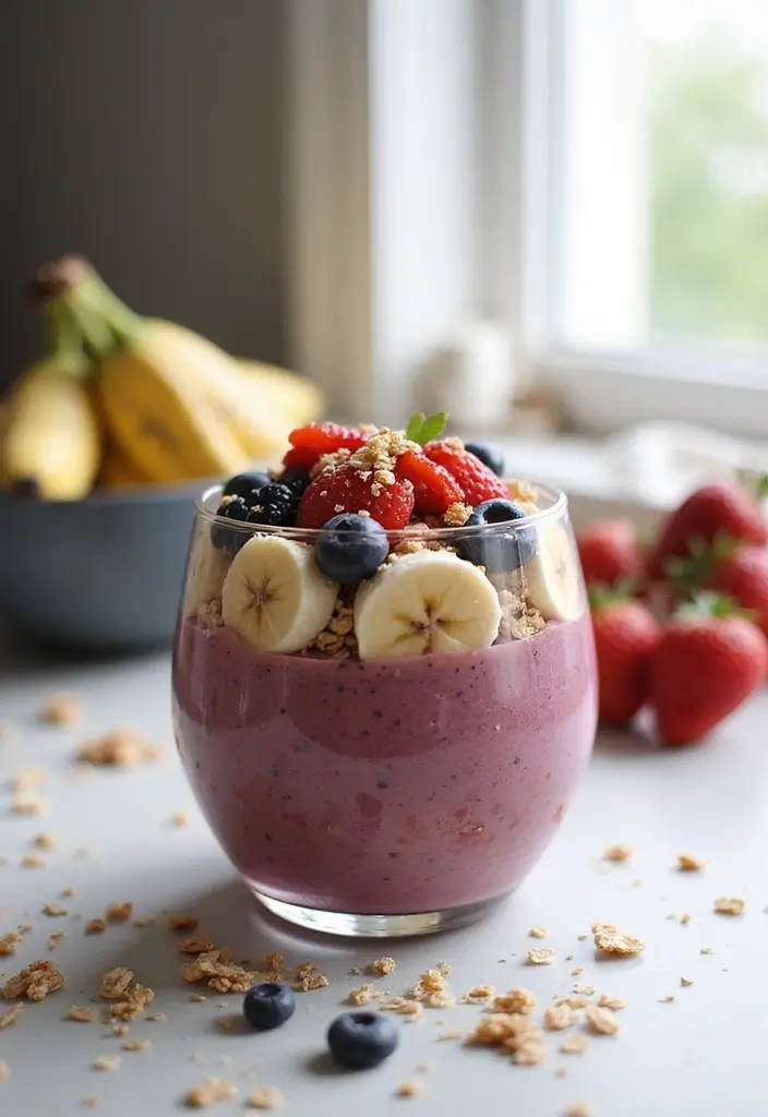 25 Gluten And Dairy Free Breakfast Recipes For Busy Mornings - 1. Berry Banana Smoothie Bowl