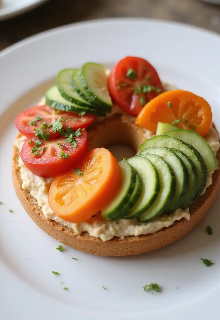 25 Gluten And Dairy Free Breakfast Recipes For Busy Mornings - 16. Gluten-Free Bagel with Hummus and Veggies