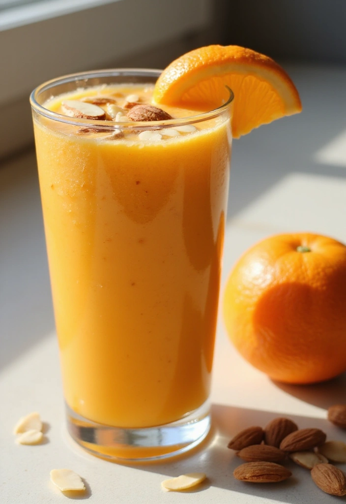 25 Gluten And Dairy Free Breakfast Recipes For Busy Mornings - 25. Orange and Almond Smoothie