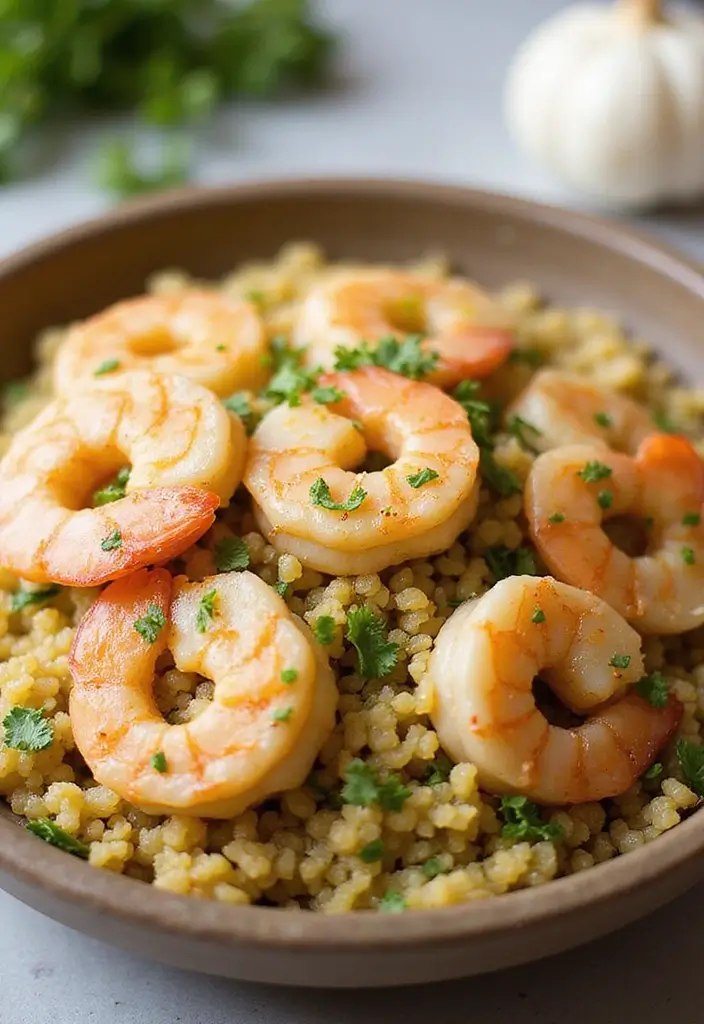 25 Gluten And Dairy Free Lunch Recipes Healthy And Simple - 18. Garlic Lemon Shrimp Quinoa