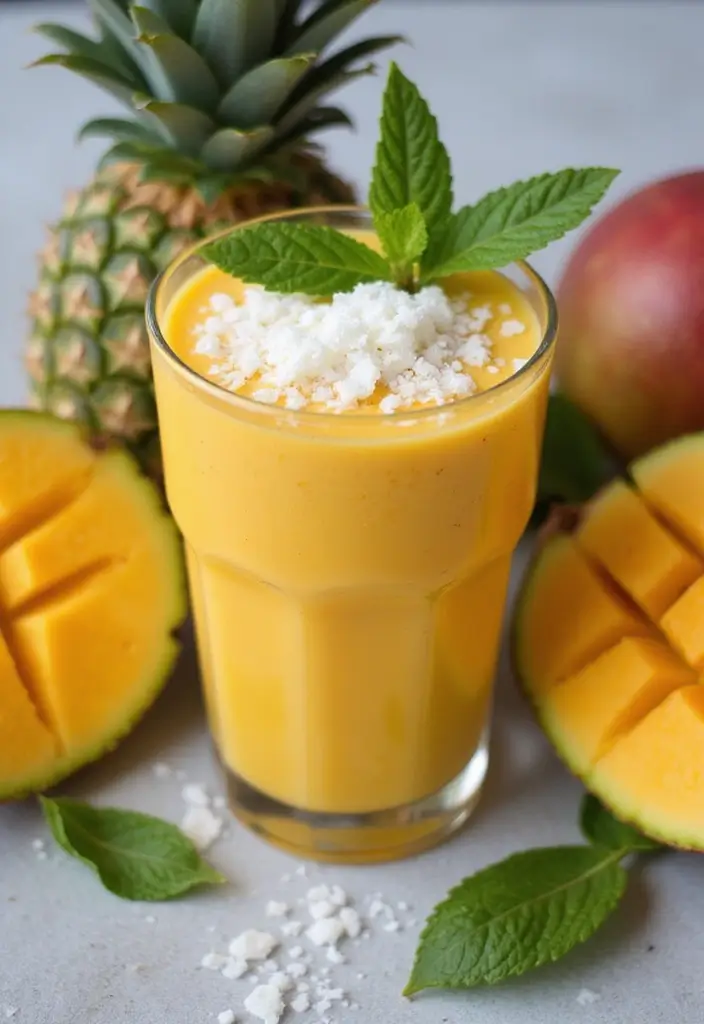 25 Gluten Dairy Egg Soy Free Breakfast Recipes to Start Your Day - 11. Mango Coconut Smoothie