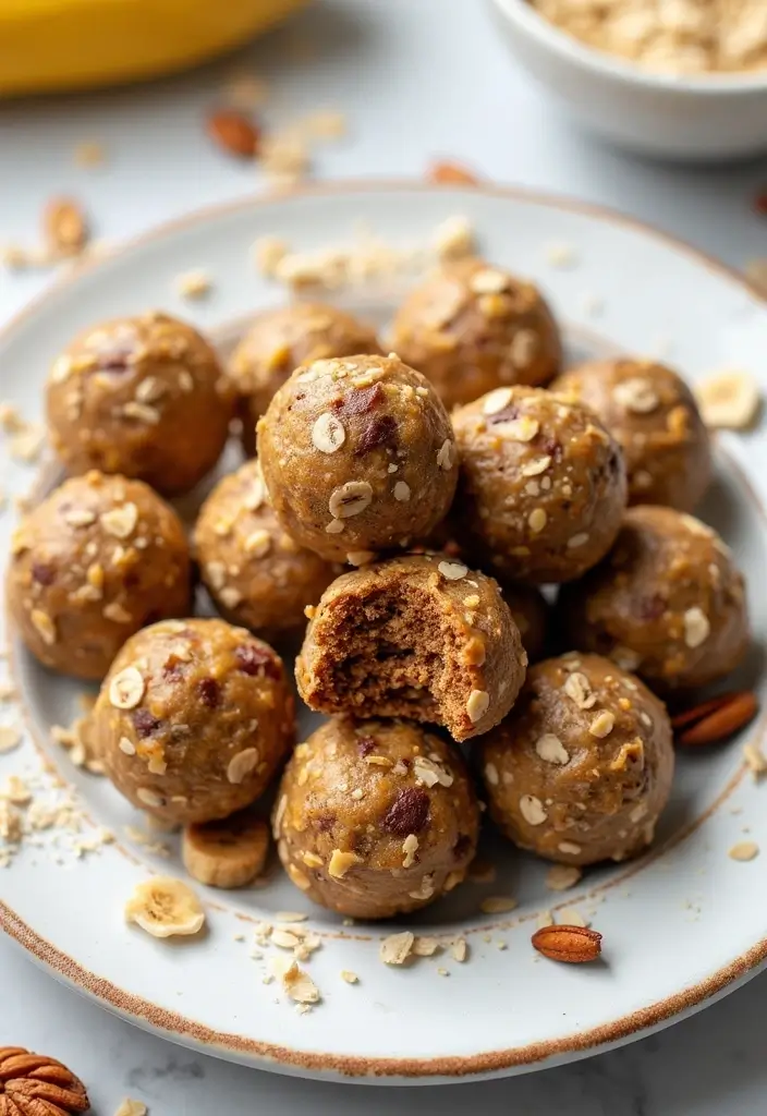 25 Gluten Dairy Egg Soy Free Breakfast Recipes to Start Your Day - 15. Nutty Banana Energy Bites
