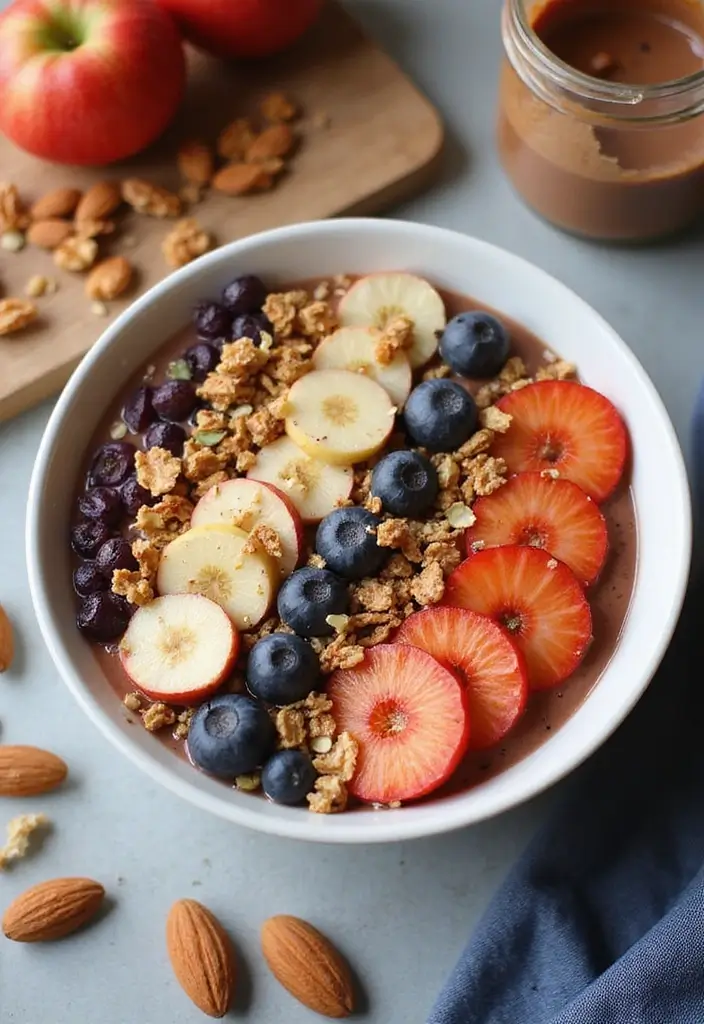 25 Gluten Dairy Egg Soy Free Breakfast Recipes to Start Your Day - 16. Almond Butter Smoothie Bowl