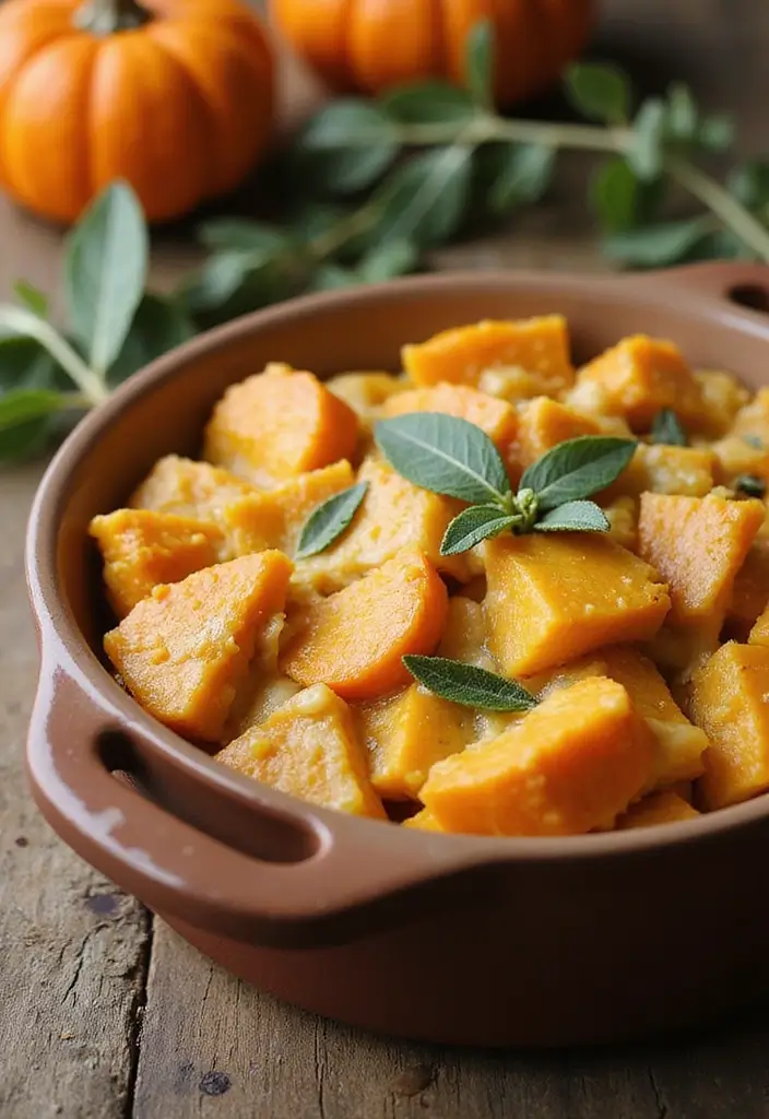 25 Gluten Free Dairy Free Casserole Recipes Comfort Food Style - 20. Pumpkin and Sage Casserole