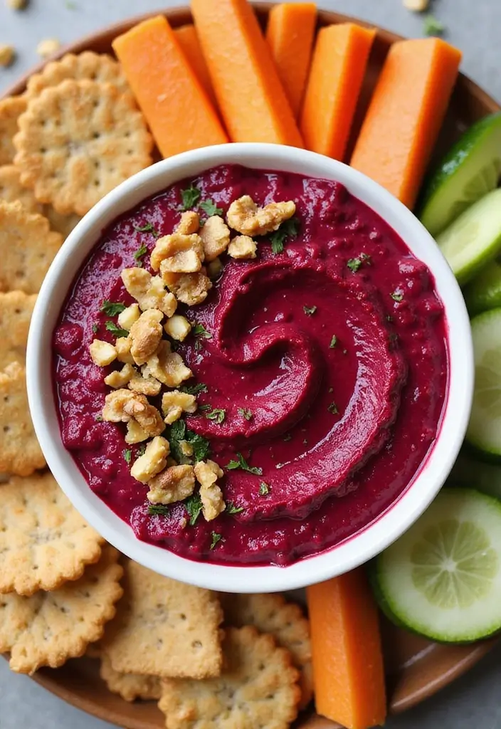 25 Gluten Free Dairy Free Dip Recipes For Every Party - 10. Beet and Walnut Dip