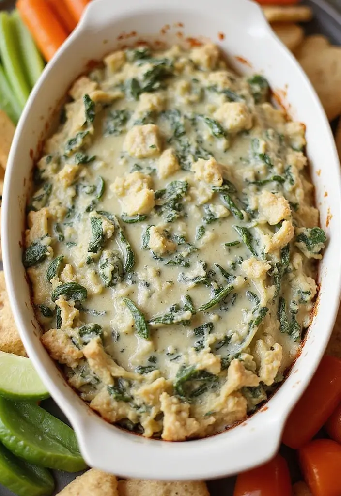 25 Gluten Free Dairy Free Dip Recipes For Every Party - 14. Spinach and Artichoke Dip