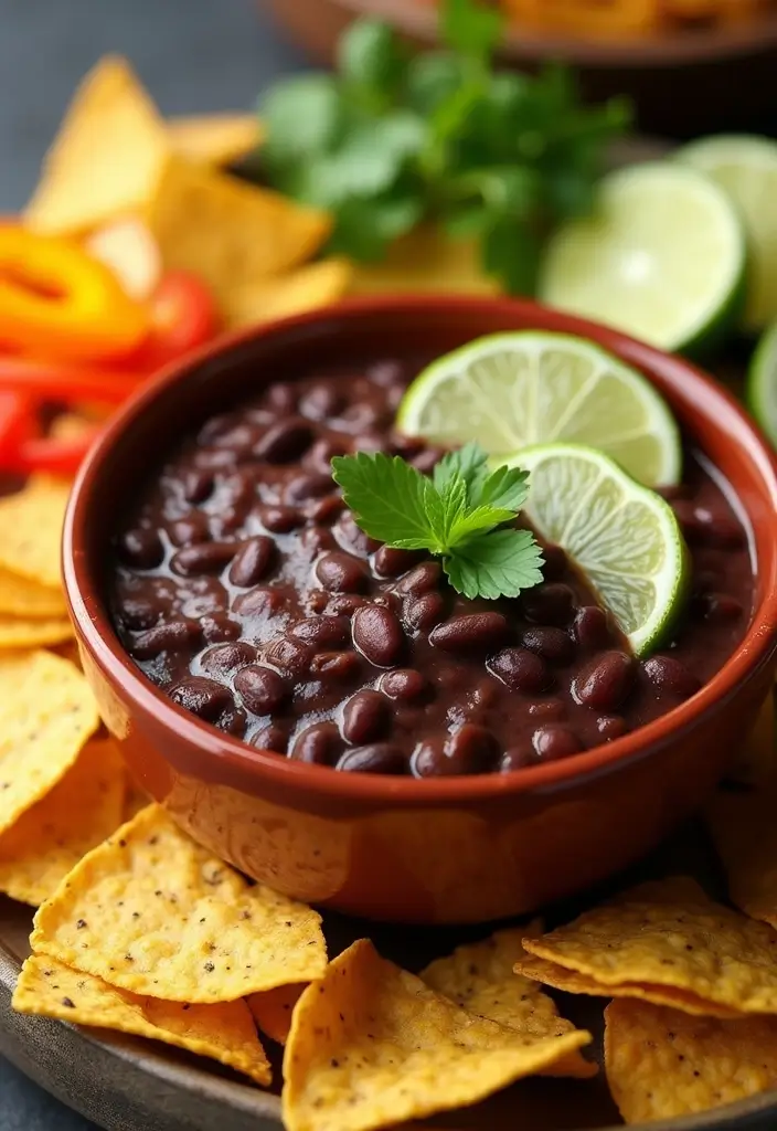 25 Gluten Free Dairy Free Dip Recipes For Every Party - 3. Spicy Black Bean Dip