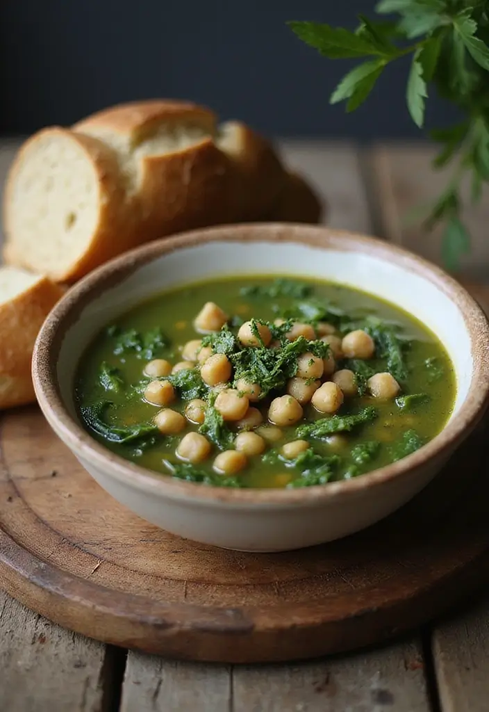 25 Gluten Free Dairy Free Easter Recipes Perfect For Spring - 10. Spinach and Chickpea Soup