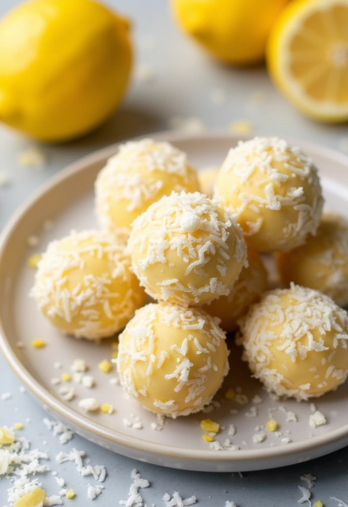 25 Gluten Free Dairy Free Easter Recipes Perfect For Spring - 5. Lemon Coconut Energy Bites