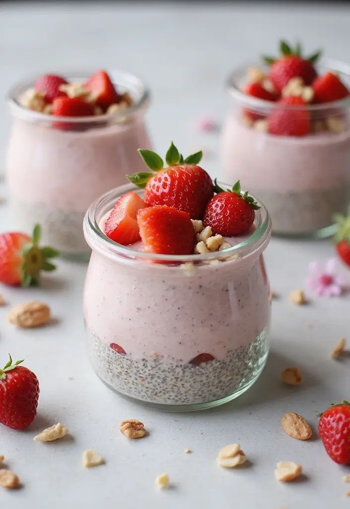 25 Gluten Free Dairy Free Easter Recipes Perfect For Spring - 9. Strawberry Chia Seed Pudding