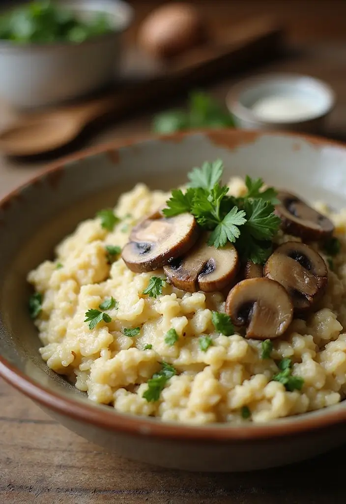 25+ Gluten Free Dairy Free Egg Free Recipes You Need To Try - 1. Creamy Vegan Mushroom Risotto