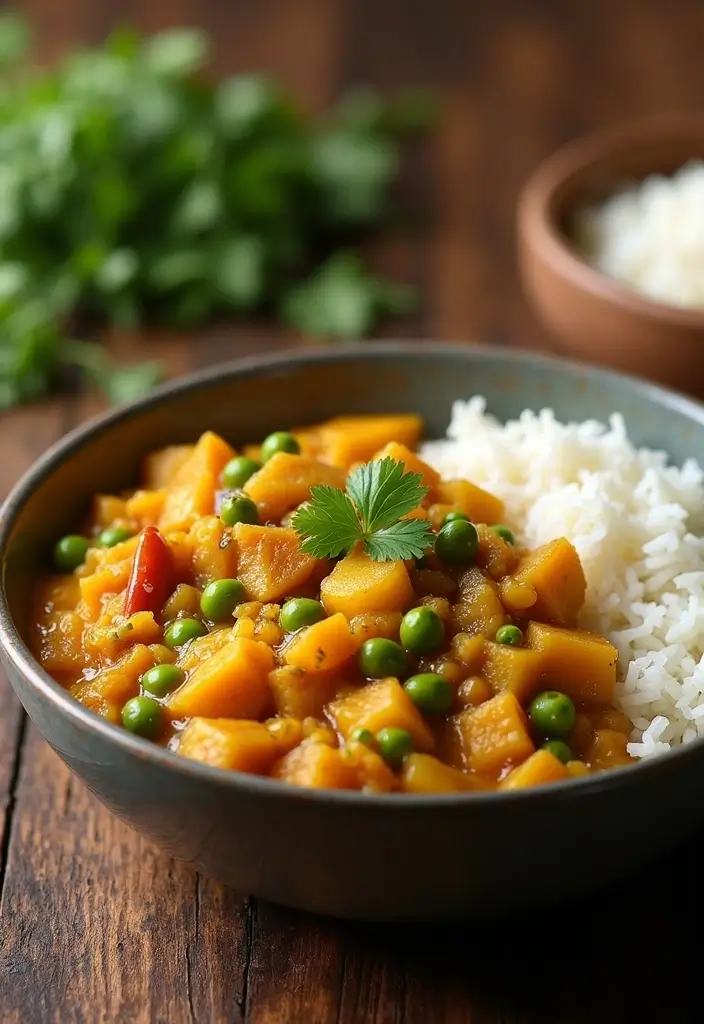 25 Gluten Free Dairy Free Lunch Recipes For Every Day - 20. Potato and Pea Curry