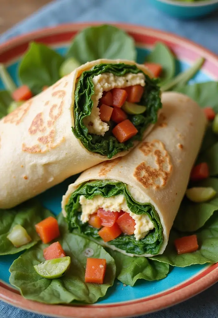 25 Gluten Free Dairy Free Lunch Recipes For Every Day - 4. Spinach and Hummus Wrap