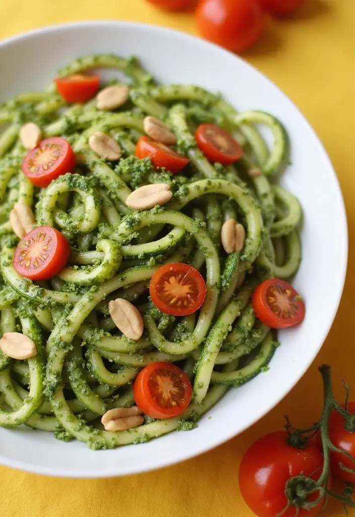 25 Gluten Free Dairy Free Lunch Recipes For Every Day - 5. Zucchini Noodles with Pesto