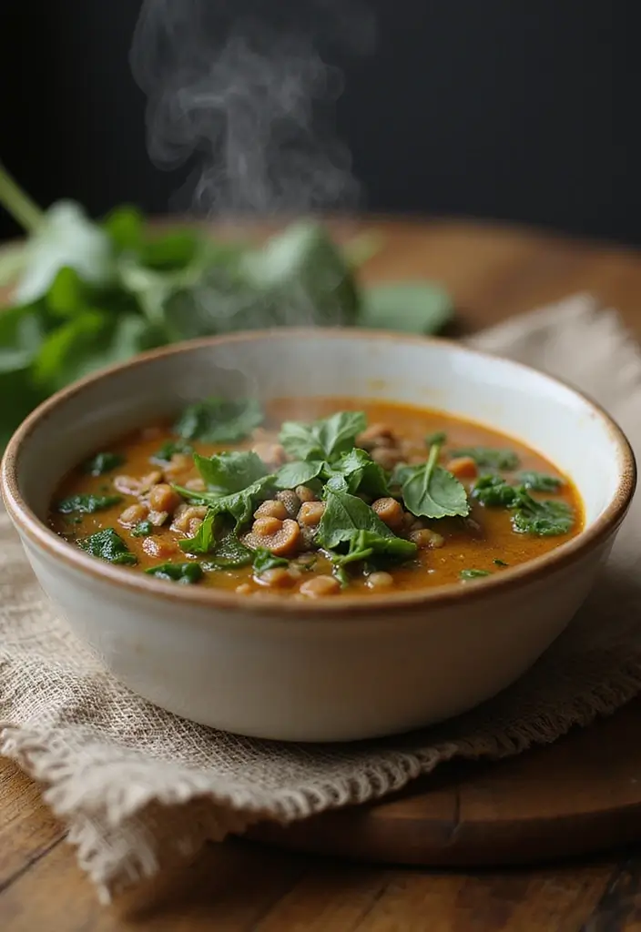 25 Gluten Free Dairy Free Lunch Recipes For Every Day - 7. Lentil Soup with Spinach