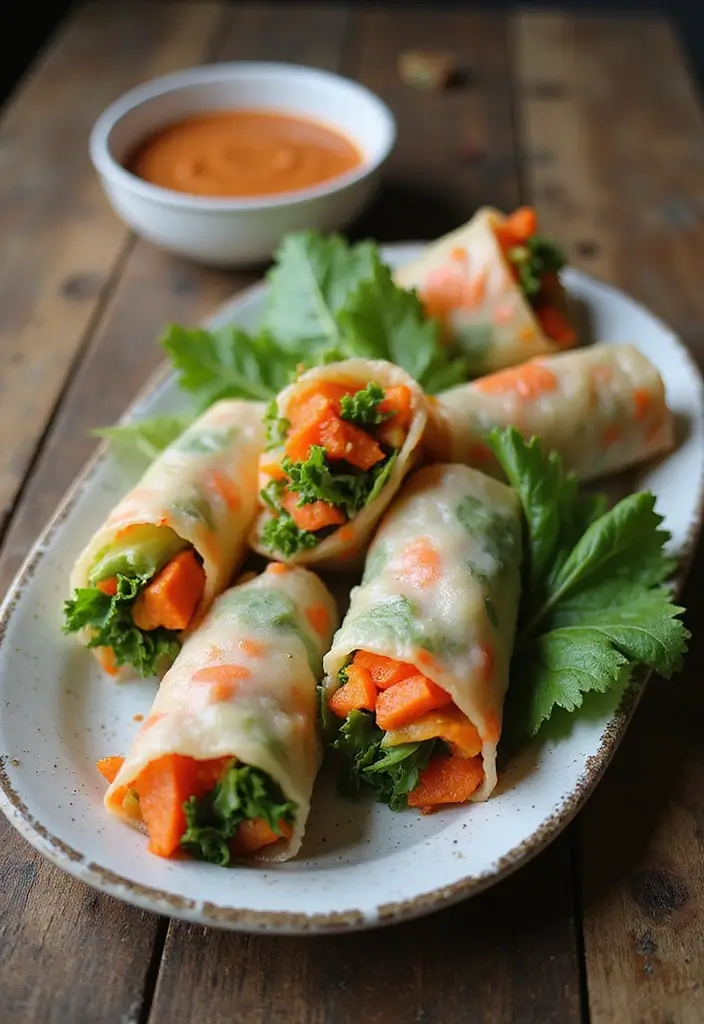 25 Gluten Free Dairy Free Lunch Recipes For Every Day - 9. Rice Paper Veggie Rolls