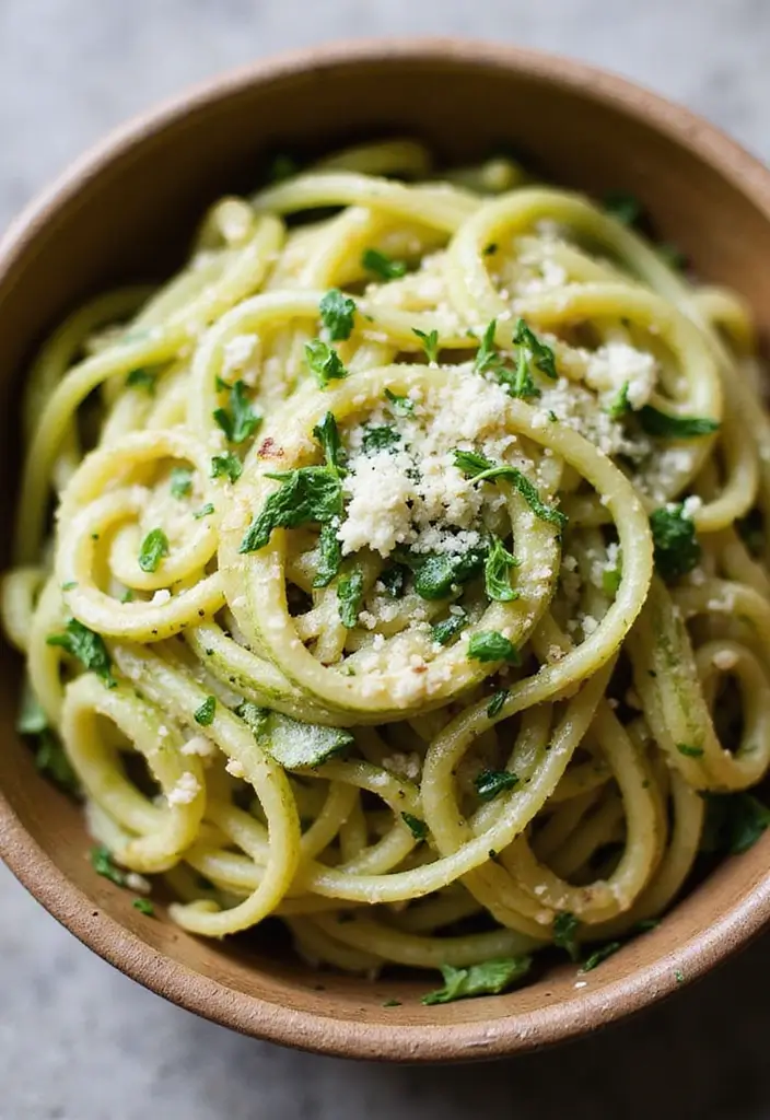 25 Gluten Free Dinner Recipes For Two: Easy And Romantic - 22. Garlic Parmesan Zucchini Noodles