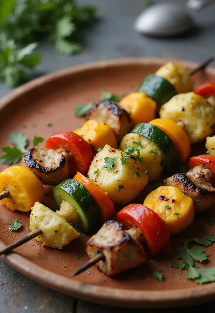 25 Gluten Free Dinner Recipes For Two: Easy And Romantic - 24. Grilled Vegetable Skewers