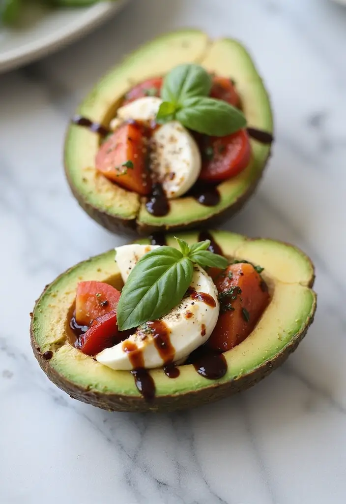 25 Gluten Free Dinner Recipes For Two: Easy And Romantic - 8. Caprese Stuffed Avocados