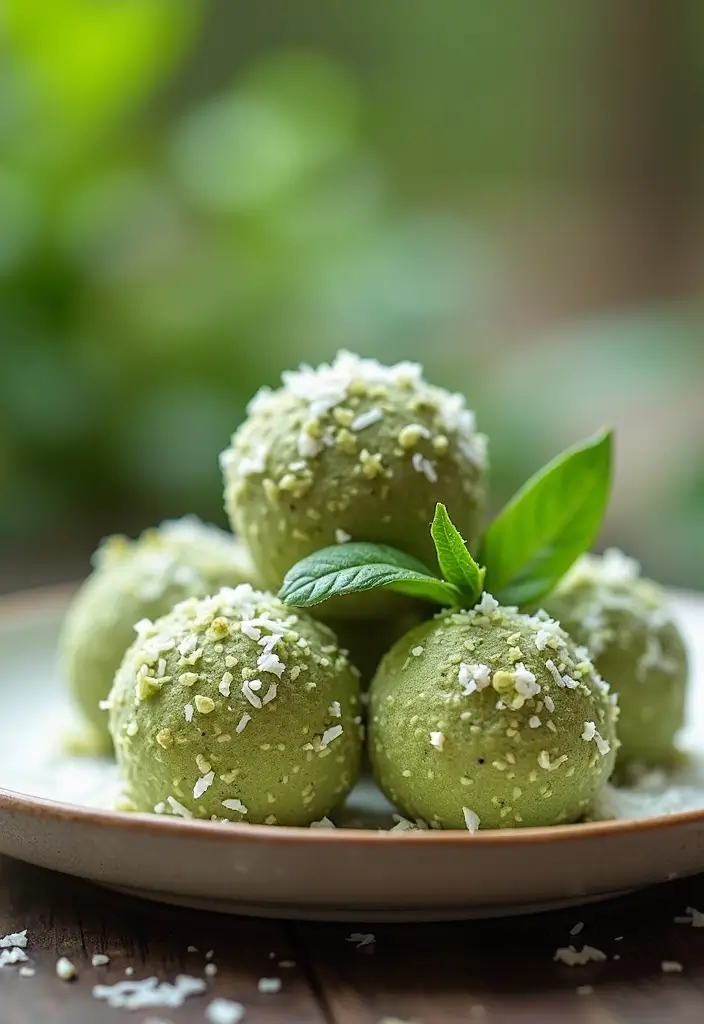 25 Gluten Free Lactose Free Recipes Desserts To Satisfy Your Sweet Tooth - 15. Matcha Coconut Truffles