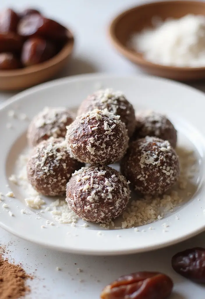 25 Gluten Free Lactose Free Recipes Desserts To Satisfy Your Sweet Tooth - 20. Chocolate Coconut Energy Bites