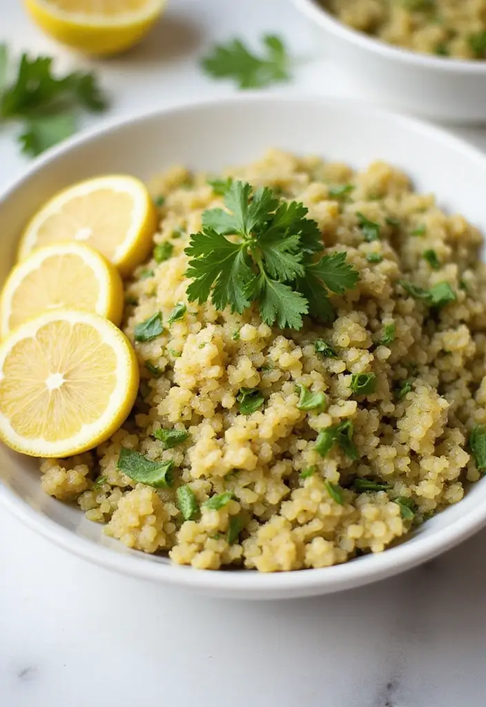 25 Mediterranean Diet Recipes Gluten Free Dairy Free Options - 12. Lemon Herb Quinoa