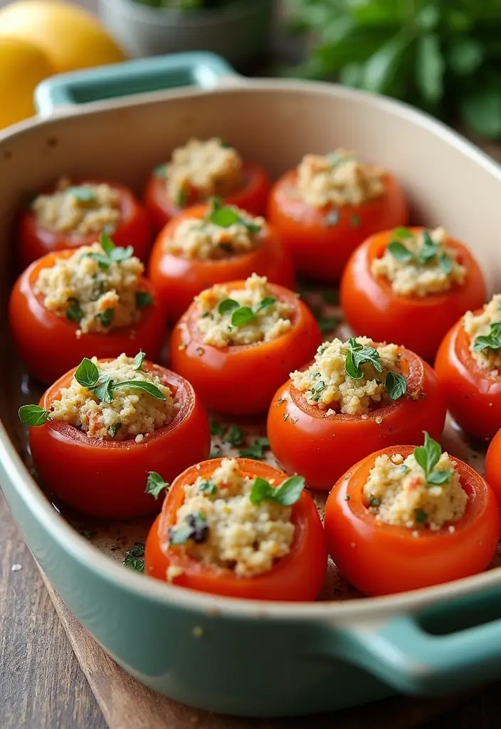 25 Mediterranean Diet Recipes Gluten Free Dairy Free Options - 21. Mediterranean Stuffed Tomatoes