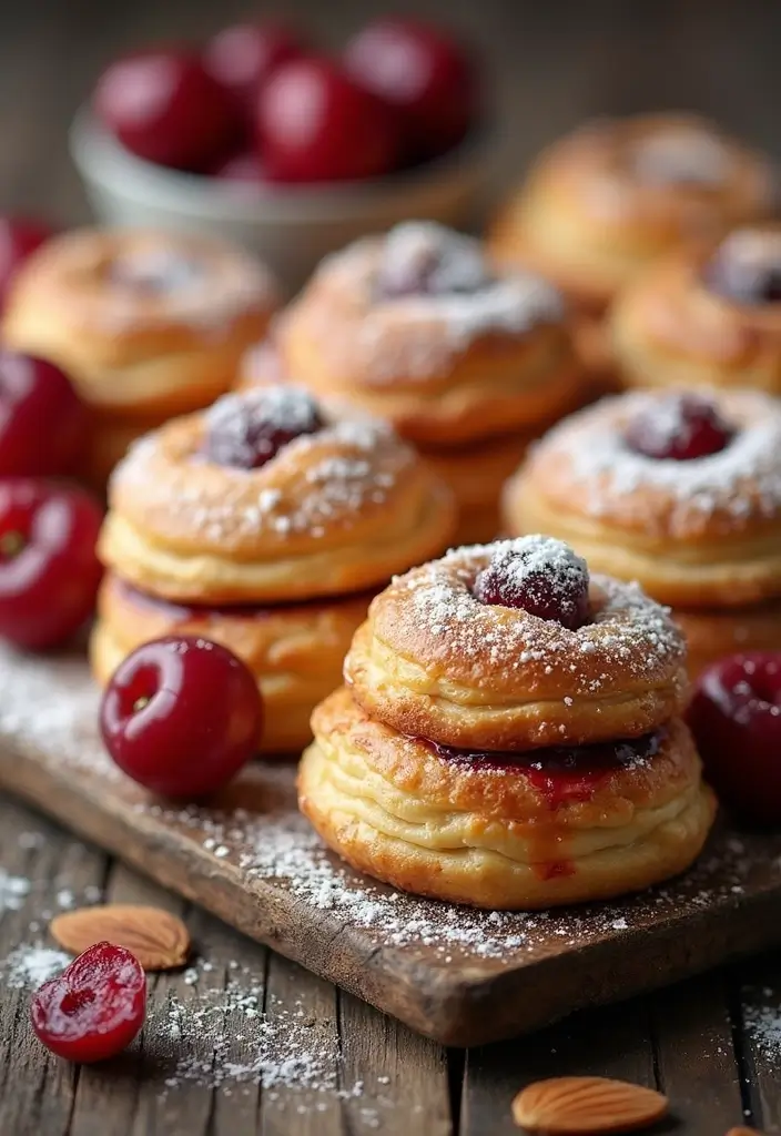 25 Schar Gluten Free Puff Pastry Recipes To Bake At Home - 14. Cherry Almond Puff Pastry Danishes