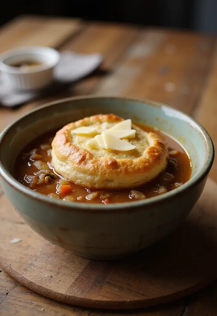 25 Schar Gluten Free Puff Pastry Recipes To Bake At Home - 17. French Onion Soup Puff Pastry Bowls