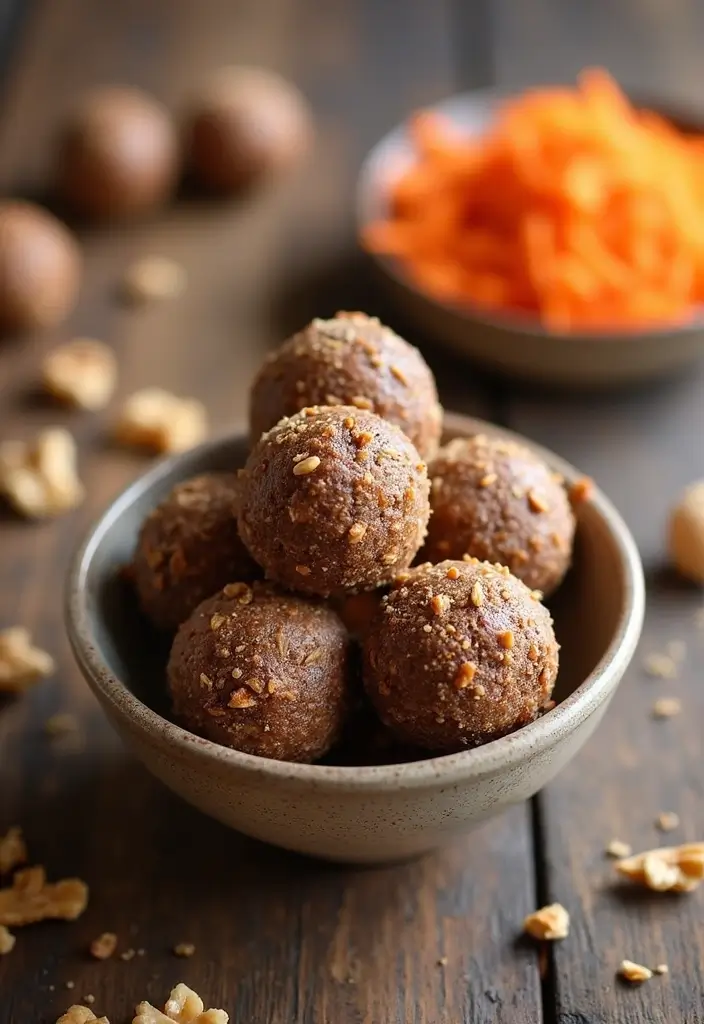 27 Gluten Dairy Egg Free Recipes Desserts That Taste Great - 11. Vegan Carrot Cake Energy Balls