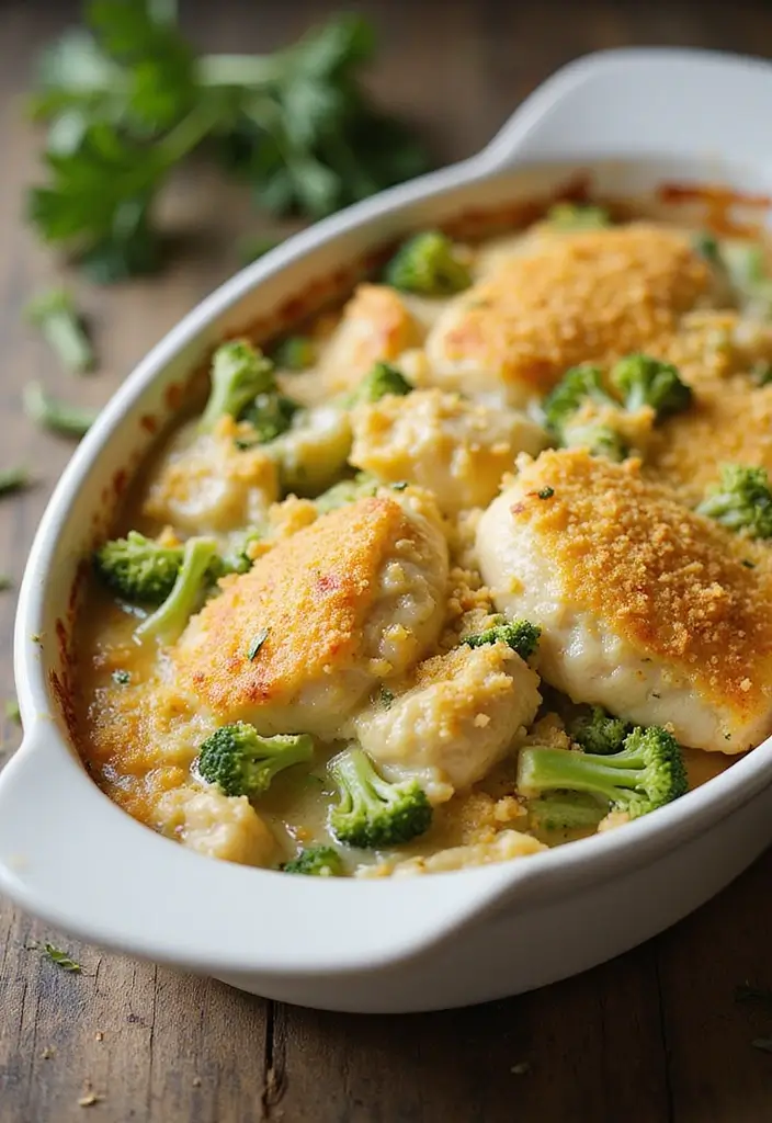 27 Gluten Free Chicken And Broccoli Recipes For Quick Meals - 2. Cheesy Chicken and Broccoli Casserole