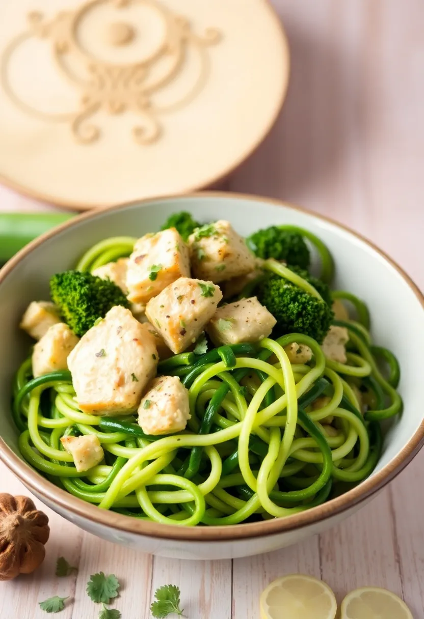 27 Gluten Free Chicken And Broccoli Recipes For Quick Meals - 22. Chicken and Broccoli Zoodles