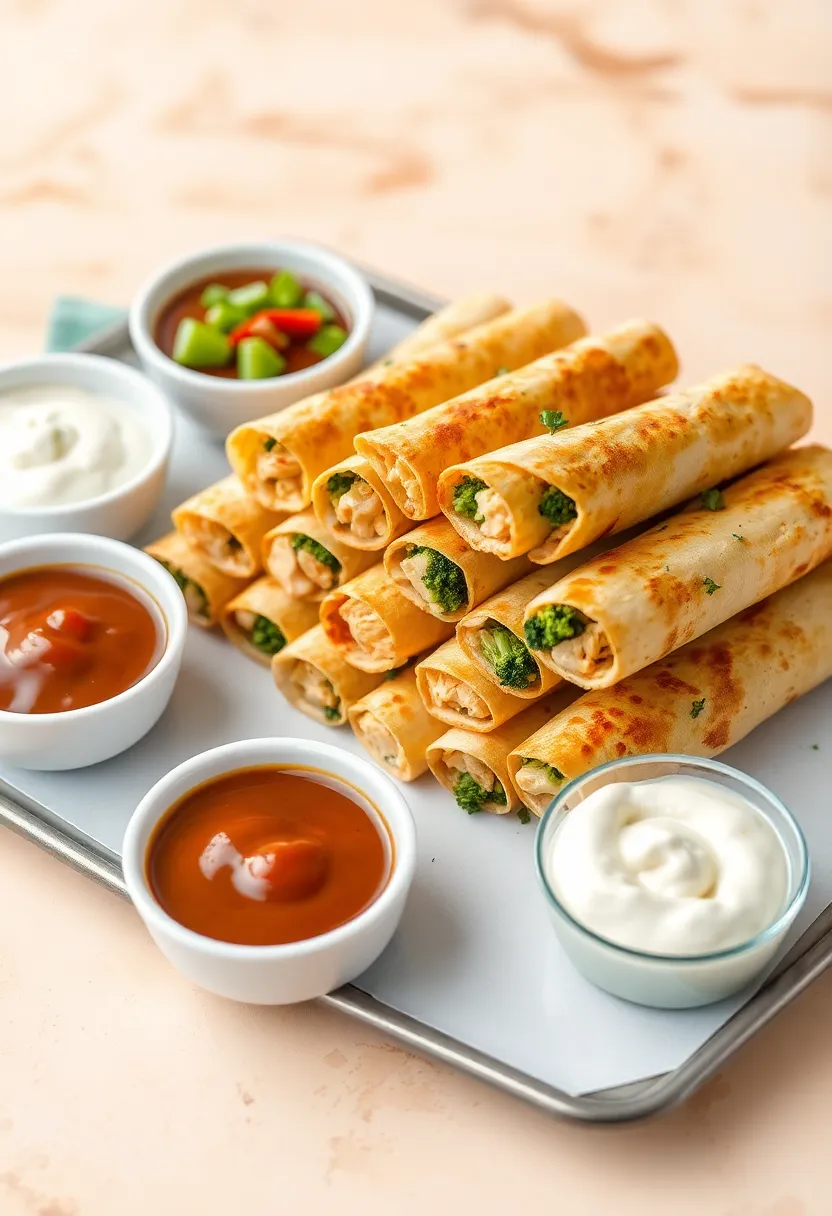 27 Gluten Free Chicken And Broccoli Recipes For Quick Meals - 23. Chicken and Broccoli Baked Taquitos