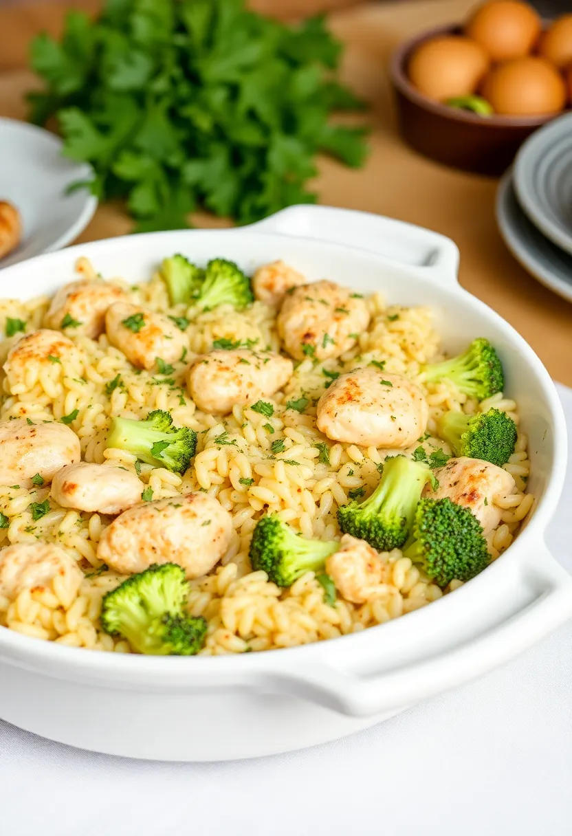 27 Gluten Free Chicken And Broccoli Recipes For Quick Meals - 24. Chicken and Broccoli Parmesan Rice Bake