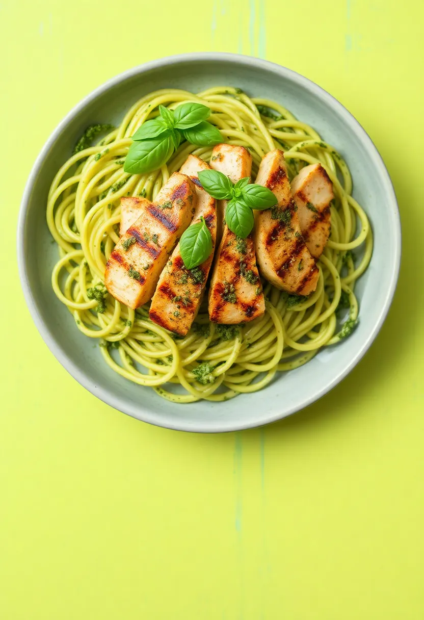 27 Gluten Free Dairy Free Brunch Recipes Perfect For Weekends - 24. Pesto Zoodles with Grilled Chicken