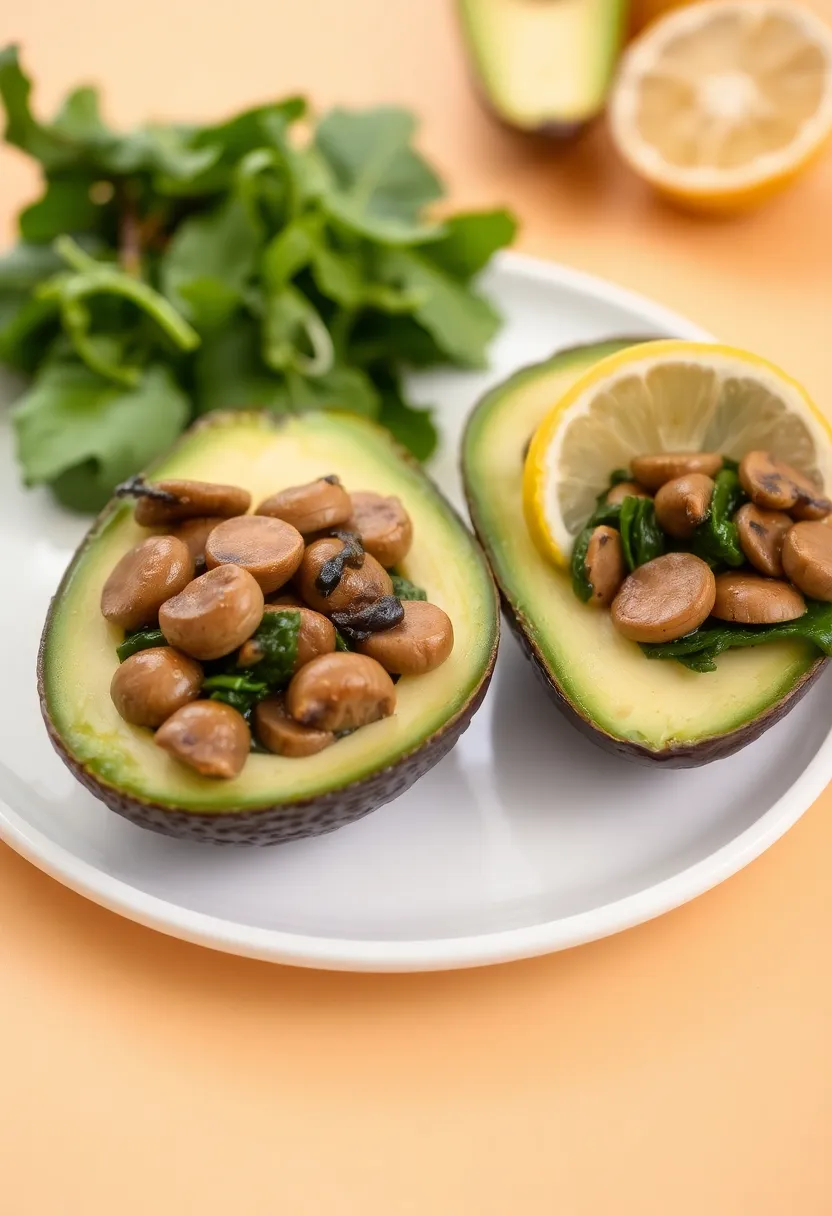 27 Gluten Free Dairy Free Brunch Recipes Perfect For Weekends - 27. Mushroom and Spinach Stuffed Avocados