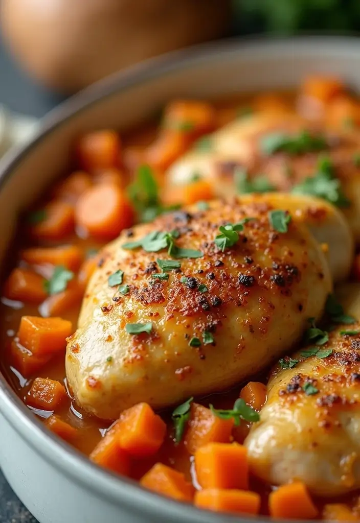 27 Gluten Free Dairy Free Chicken Recipes For Family Meals - 19. Chicken and Sweet Potato Casserole