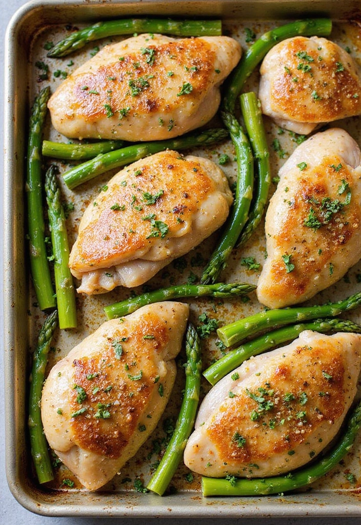27 Gluten Free Dairy Free Chicken Recipes For Family Meals - 21. Sheet Pan Chicken and Asparagus