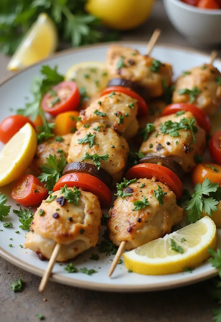 27 Gluten Free Dairy Free Chicken Recipes For Family Meals - 5. Mediterranean Chicken Skewers