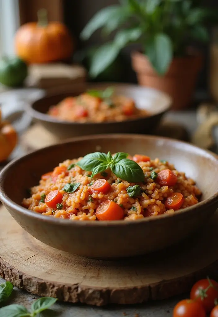 27 Gluten Free Dairy Free Fall Recipes Cozy And Comforting - 11. Baked Tomato Basil Risotto