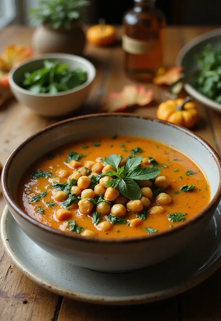 27 Gluten Free Dairy Free Fall Recipes Cozy And Comforting - 26. Spicy Chickpea and Spinach Soup