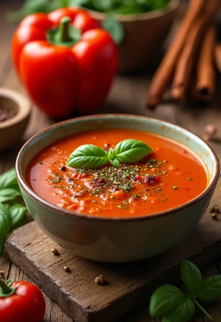 27 Gluten Free Dairy Free Fall Recipes Cozy And Comforting - 4. Spicy Tomato and Roasted Red Pepper Soup
