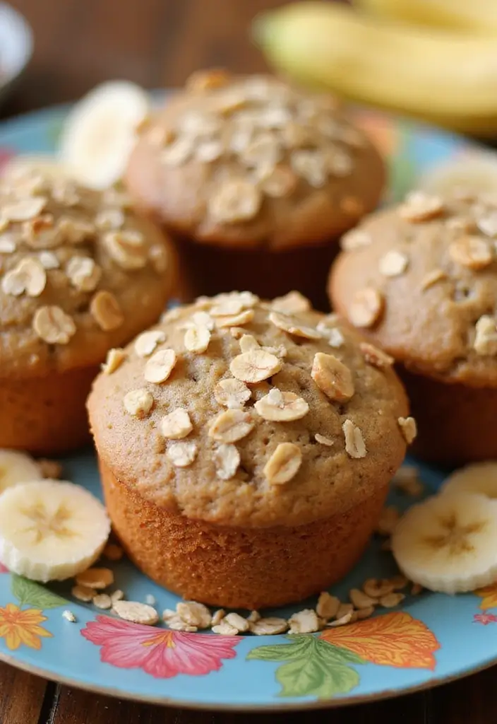 27 Gluten Free Dairy Free Muffins Recipes Soft And Moist - 1. Banana Oatmeal Muffins