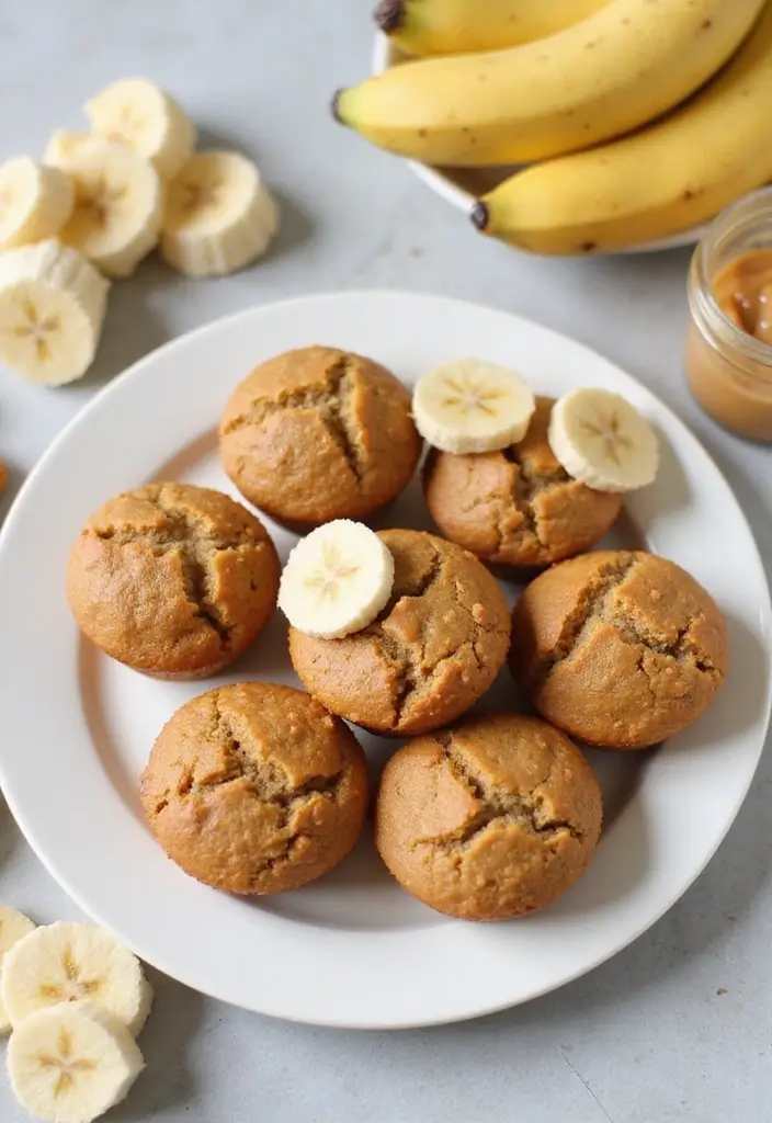 27 Gluten Free Dairy Free Muffins Recipes Soft And Moist - 11. Peanut Butter Banana Muffins