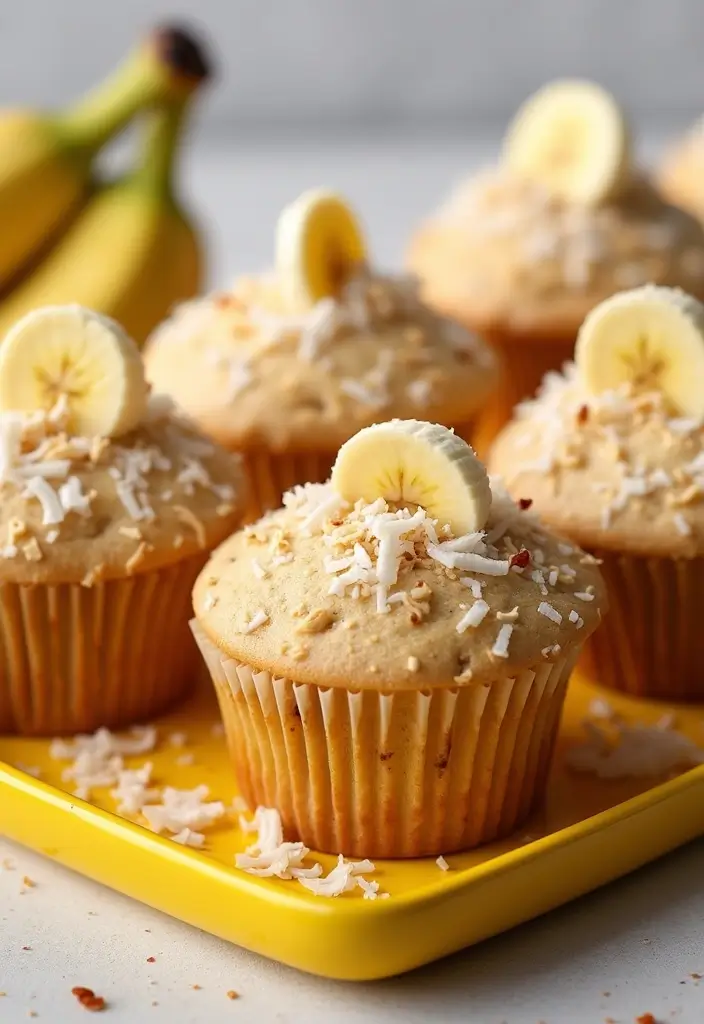 27 Gluten Free Dairy Free Muffins Recipes Soft And Moist - 13. Coconut Banana Muffins
