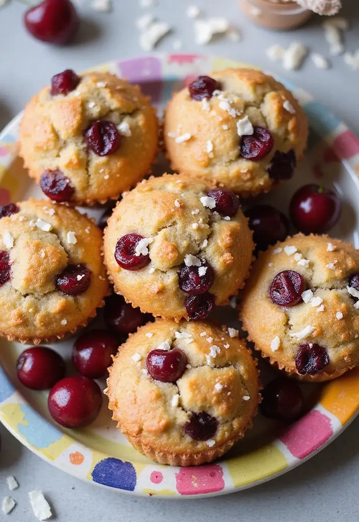 27 Gluten Free Dairy Free Muffins Recipes Soft And Moist - 5. Cherry Coconut Muffins